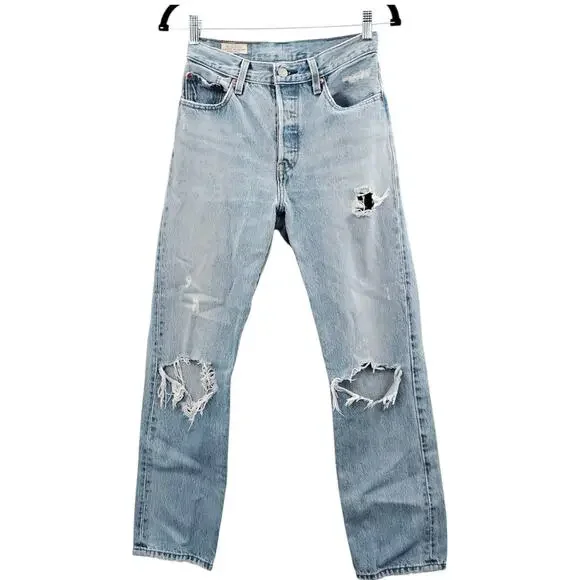 Levis 501 Crop Jeans - Picture 2 of 5